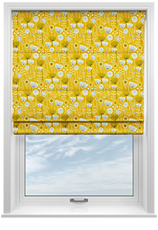 Bergen, Ochre - Twist&Fit Roman Blind